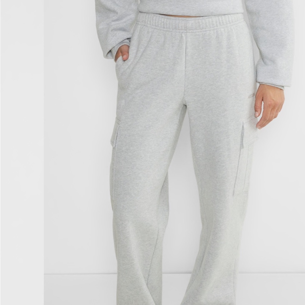 Aritzia Cozy Fleece Mega Cargo™ Sweatpant
In Heather Chrome size XXS